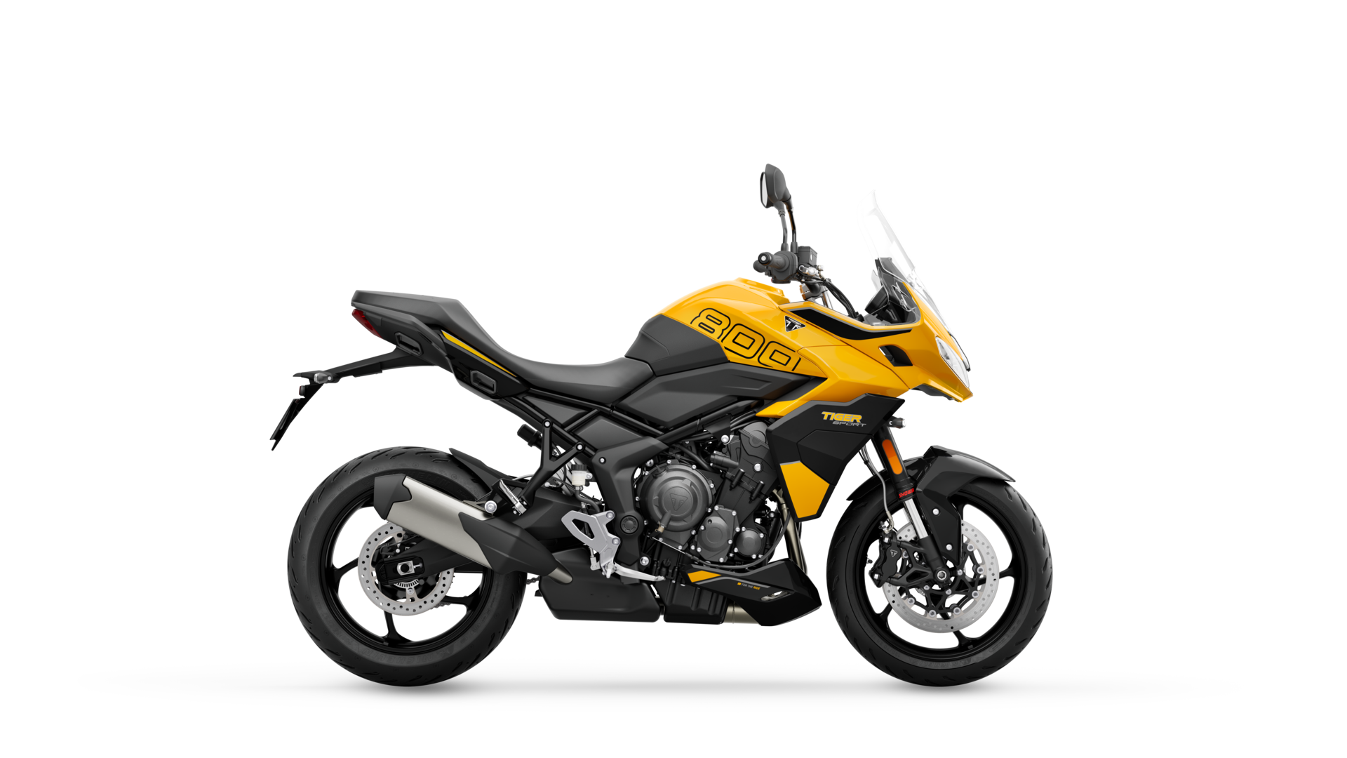 Triumph Tiger Sport 800 in Cosmic Yellow right hand side